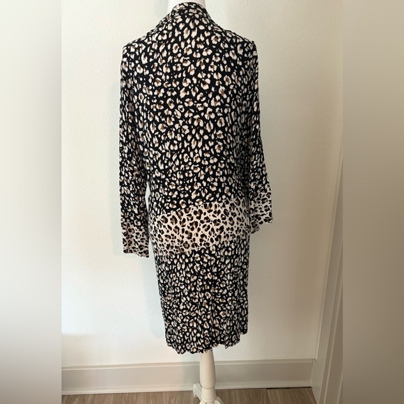 Saltwater LUXE Animal Print Cardigan / kimono tie front size m - Picture 5 of 5